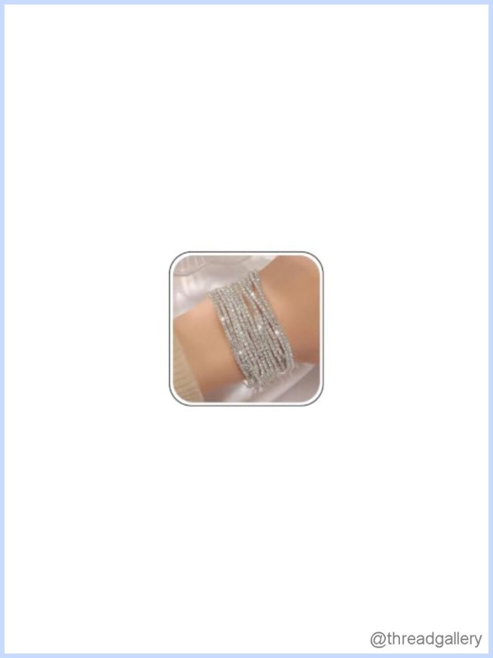 Rhinestone Bracelet Set Tennis Stretch Wedding Party Jewelry Gift